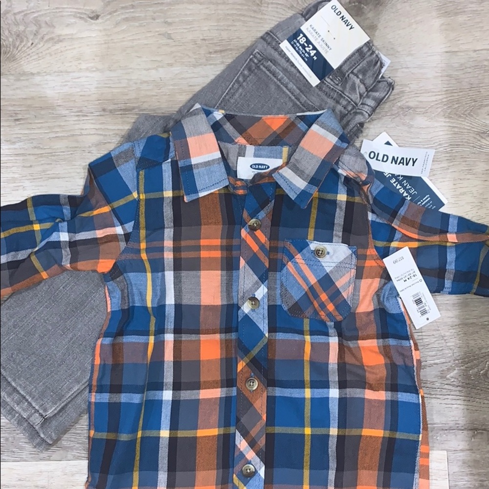NWT Old Navy jeans and shirt